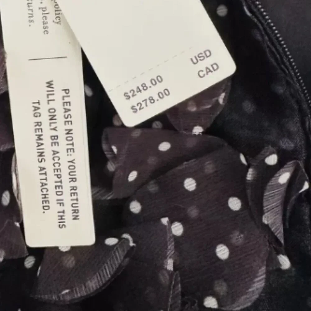Brand New By Anthropologie 3D Floral Polka Dot Mini Dress - Picture 13 of 13